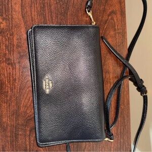 Coach Black Pebbled Leather Shoulder Bag